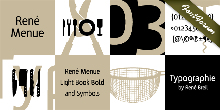 Ejemplo de fuente Rene Menue Bold